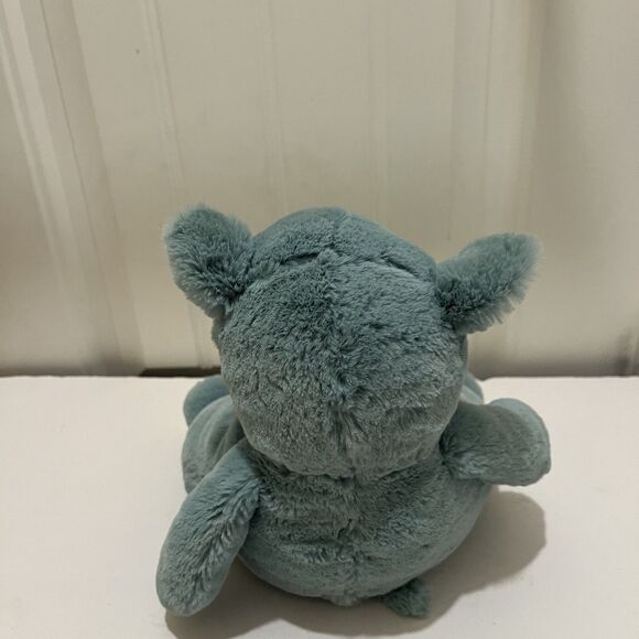 Baby Gund Oh So Snuggly Hippo Plush Floppy Lovey 12" Green Soft Beanie Stuff Toy - Picture 7 of 10